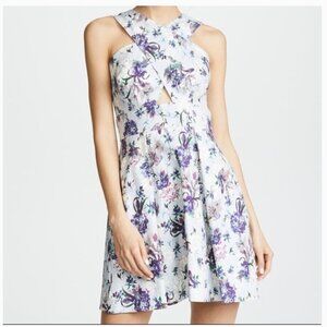 NWT Black Halo Landon Mini Dress Size 2 Floral